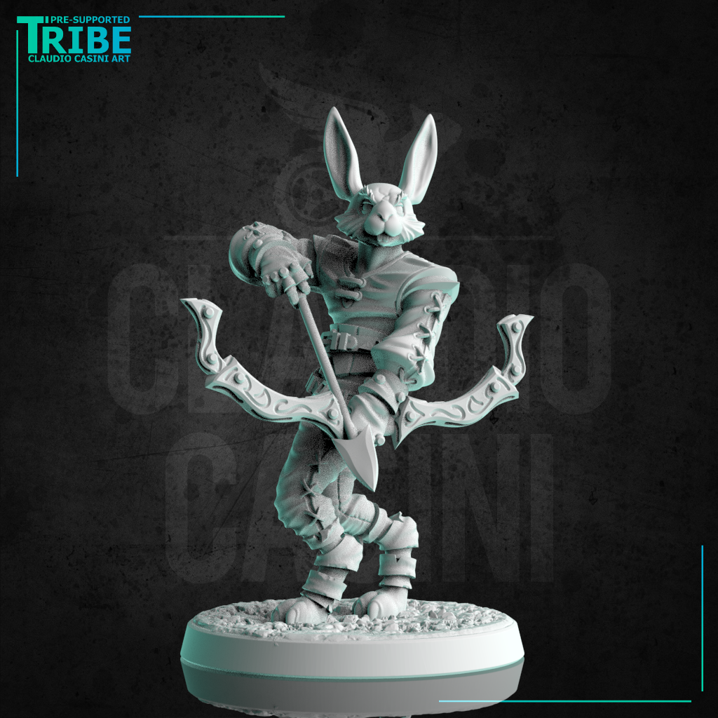 (0243) Male rabbitfolk ranger rogue archer with bow